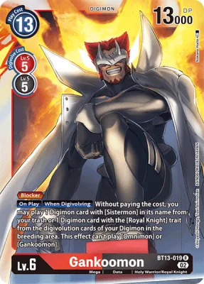 Gankoomon, Digimon card BT13-019