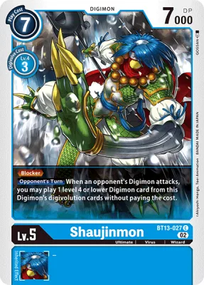 Shaujinmon, Digimon card BT13-027
