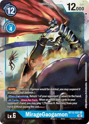 MirageGaogamon, Digimon card BT13-031