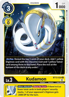 Kudamon, Digimon card BT13-034