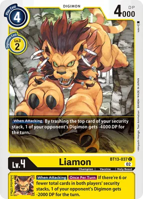 Liamon, Digimon card BT13-037