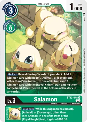 Salamon, Digimon card BT13-048