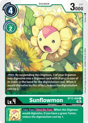 Sunflowmon, Digimon card BT13-050