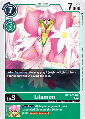 Lilamon, Digimon card BT13-054