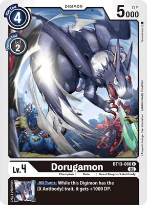 Dorugamon, Digimon card BT13-066