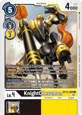 KnightChessmon, Digimon card BT13-068