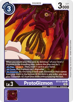 ProtoGizmon, Digimon card BT13-080
