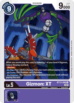 Gizmon: XT, Digimon card BT13-086