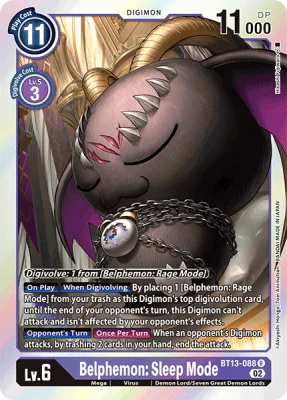 Belphemon: Sleep Mode, Digimon card BT13-088