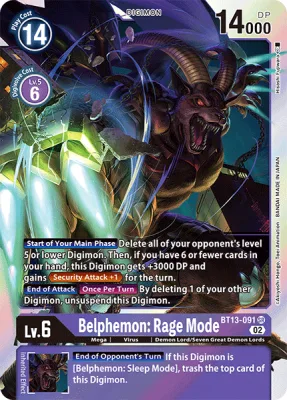 Belphemon: Rage Mode, Digimon card BT13-091