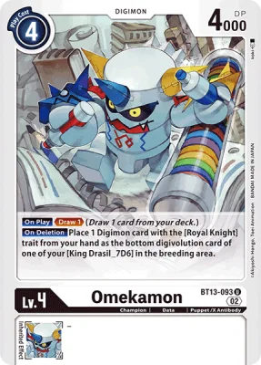 Omekamon, Digimon card BT13-093