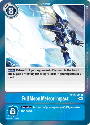 Full Moon Meteor Impact, Digimon card BT13-105