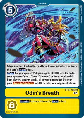 Odin's Breath, Digimon card BT13-106