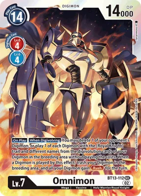 Omnimon Digimon card front (BT13-112)