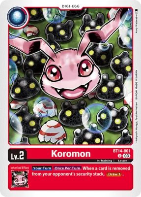 Koromon, Digimon card BT14-001