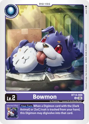 Bowmon, Digimon card BT14-006