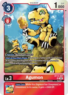 Agumon, Digimon card BT14-007