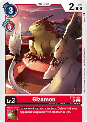 Gizamon, Digimon card BT14-008