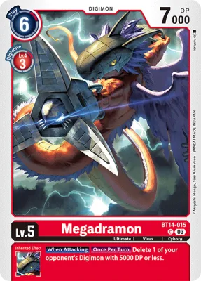 Megadramon, Digimon card BT14-015