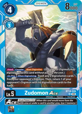 Zudomon ACE, Digimon card BT14-026