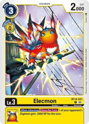 Elecmon, Digimon card BT14-031