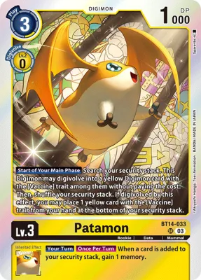 Patamon, Digimon card BT14-033