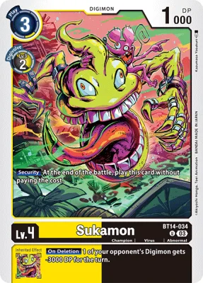 Sukamon, Digimon card BT14-034