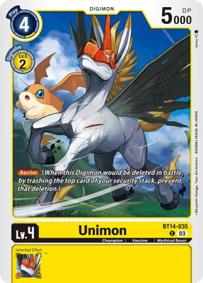 Unimon, Digimon card BT14-035