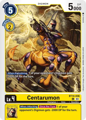 Centarumon, Digimon card BT14-036