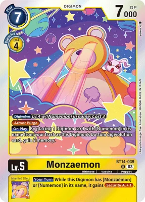 Monzaemon, Digimon card BT14-039
