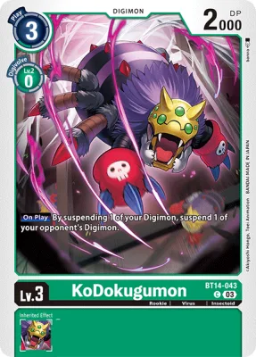KoDokugumon, Digimon card BT14-043