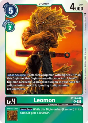 Leomon, Digimon card BT14-048