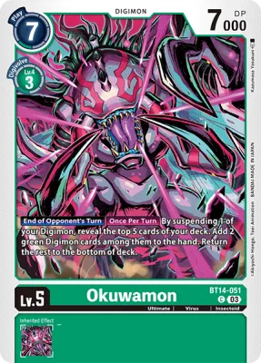 Okuwamon, Digimon card BT14-051