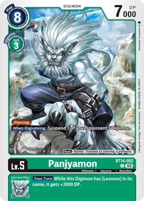 Panjyamon, Digimon card BT14-052