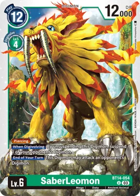 SaberLeomon, Digimon card BT14-054