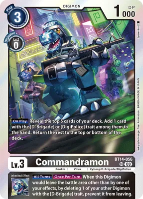 Commandramon, Digimon card BT14-056