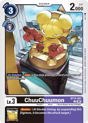 ChuuChuumon, Digimon card BT14-057
