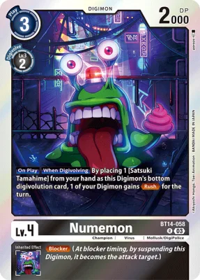 Numemon, Digimon card BT14-058