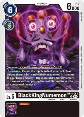 BlackKingNumemon, Digimon card BT14-063