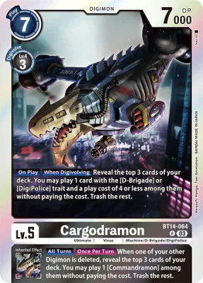 Cargodramon, Digimon card BT14-064