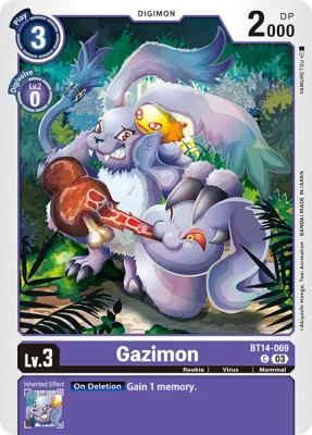 Gazimon, Digimon card BT14-069