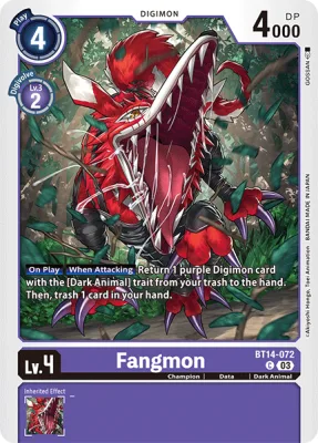 Fangmon, Digimon card BT14-072