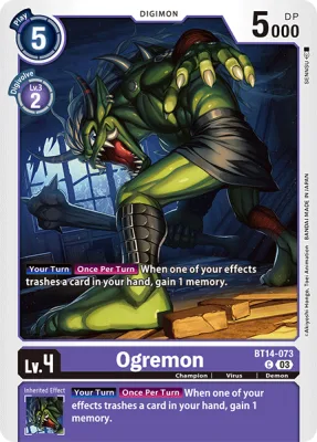 Ogremon, Digimon card BT14-073