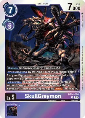 SkullGreymon, Digimon card BT14-076
