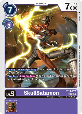 SkullSatamon, Digimon card BT14-077