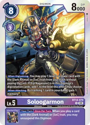 Soloogarmon, Digimon card BT14-079