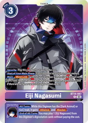Eiji Nagasumi, Digimon card BT14-087