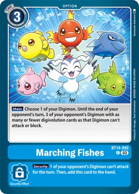 Marching Fishes, Digimon card BT14-092
