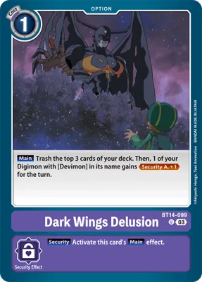 Dark Wings Delusion, Digimon card BT14-099