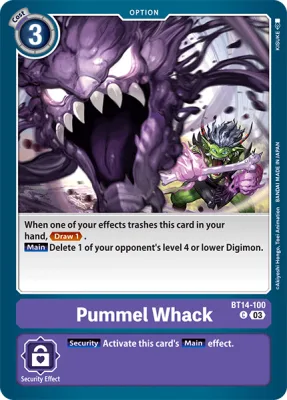 Pummel Whack, Digimon card BT14-100